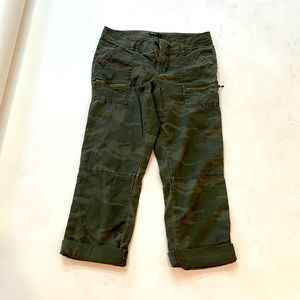 Green camouflage cargo pants